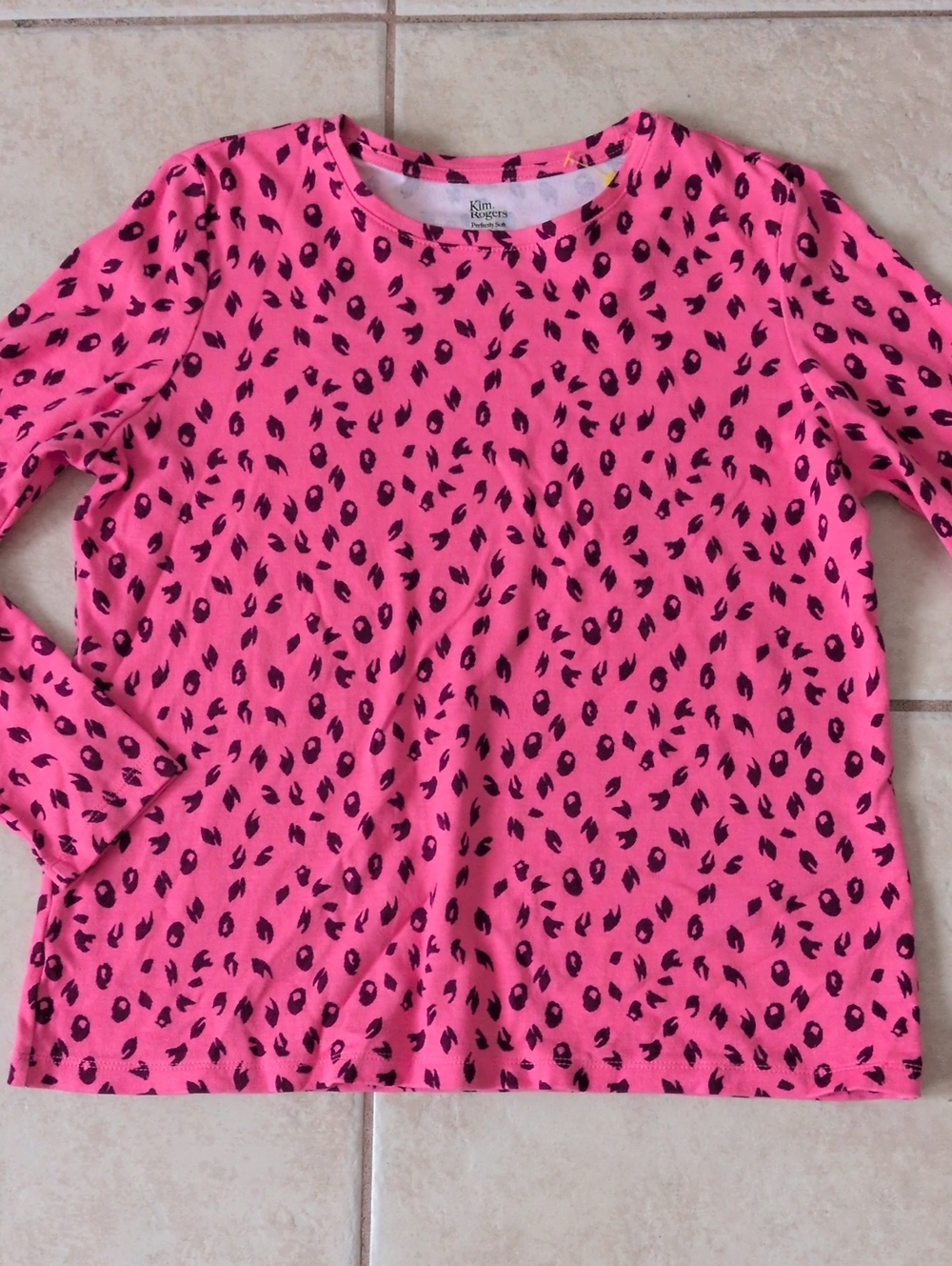 Kim Rogers Pink Long Sleeve Top Size PSmall
